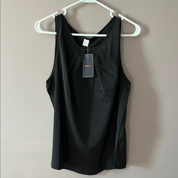 Milumia Women Sleeveless Work Blouses Casual Pleated Tank Tops - Picture 1 of 5